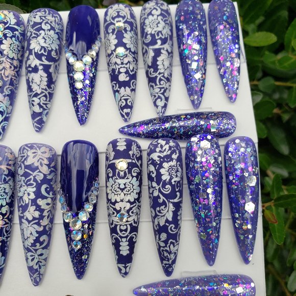 XXL Stiletto Gel Press on Nails - Picture 2 of 5